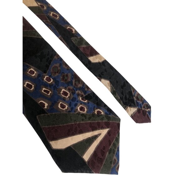 Oscar De La Renta Couture Collection Silk Tie Geometric Mens Necktie Office Gift - Picture 1 of 8